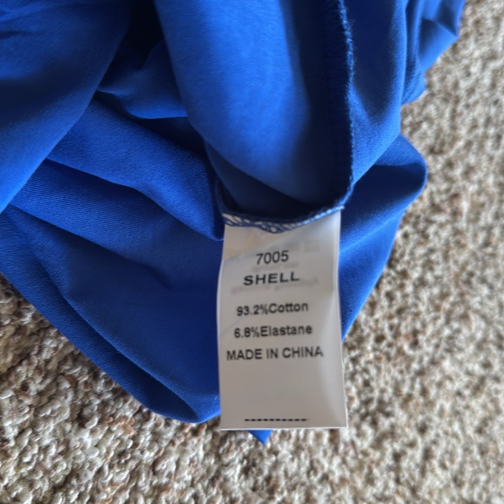 Satiny feel  cotton  Tie-Waist Midi Dress in Royal Blue - Picture 6 of 6